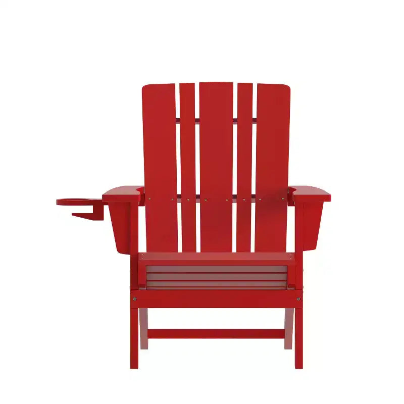 Sedia Adirondack Emma e Oliver con portabicchieri, sedia Adirondack in HDPE resistente alle intemperie