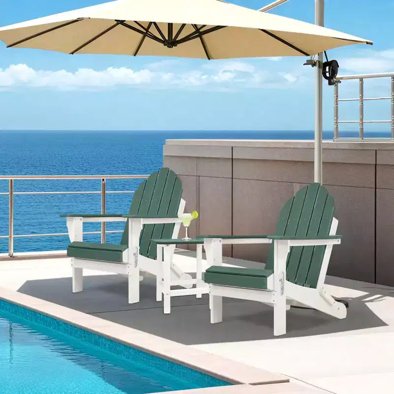 Sedia pieghevole Aoodor HDPE per esterni per tutte le stagioni Adirondack per patio, giardino, cortile, ponte prato focolare 32'' (L) x 29'' (W) x 37'' (H)