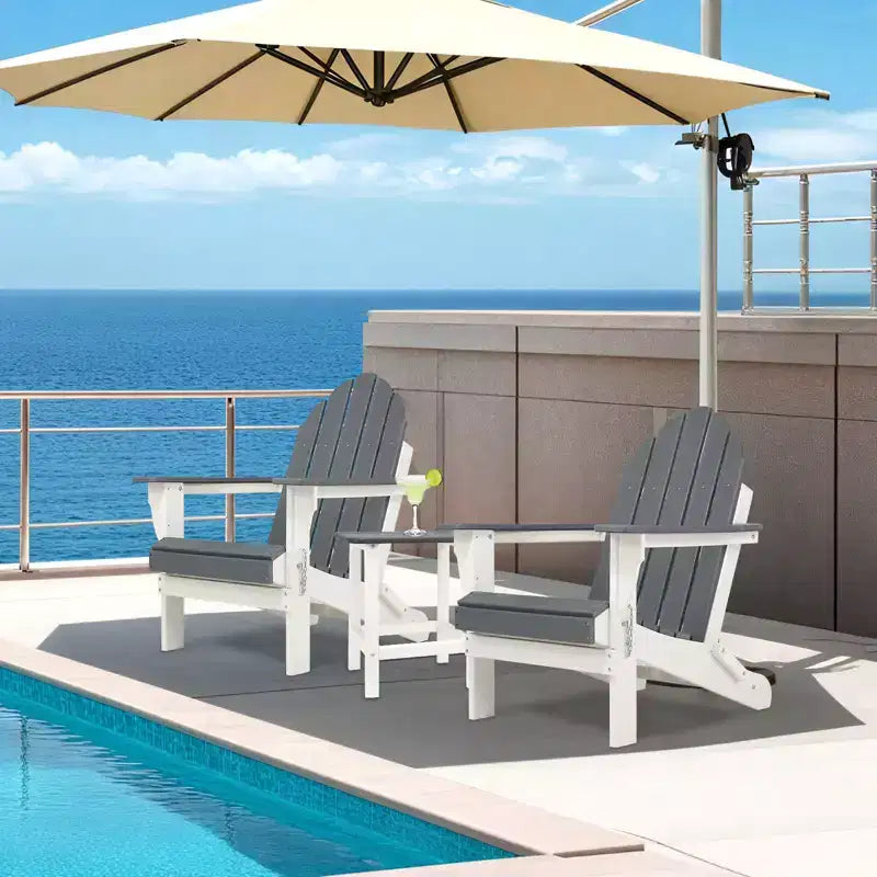 Sedia pieghevole Aoodor HDPE per esterni per tutte le stagioni Adirondack per patio, giardino, cortile, ponte prato focolare 32'' (L) x 29'' (W) x 37'' (H)