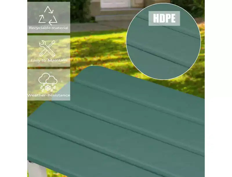 Aoodor Adirondack Tavolino da Esterno Quadrato per Patio, Tavolini da Esterno in HDPE da 48 cm, Tavolino Resistente alle Intemperie per Patio, Giardino, Piscina