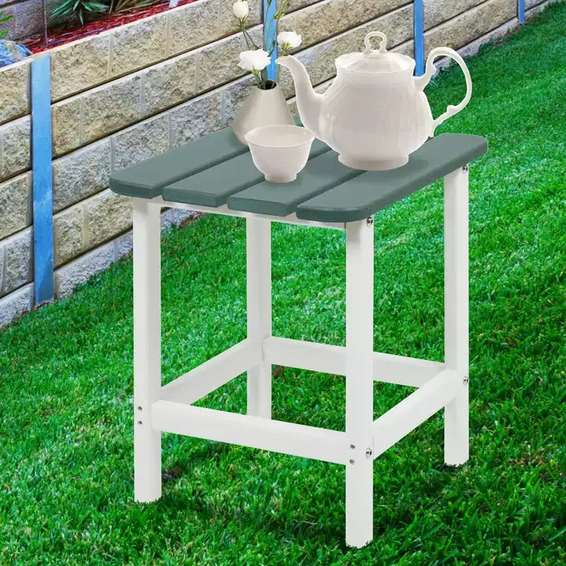 Aoodor Adirondack Tavolino da Esterno Quadrato per Patio, Tavolini da Esterno in HDPE da 48 cm, Tavolino Resistente alle Intemperie per Patio, Giardino, Piscina