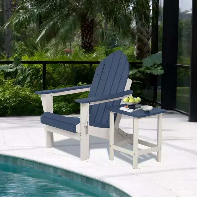 Aoodor Adirondack Tavolino da Esterno Quadrato per Patio, Tavolini da Esterno in HDPE da 48 cm, Tavolino Resistente alle Intemperie per Patio, Giardino, Piscina