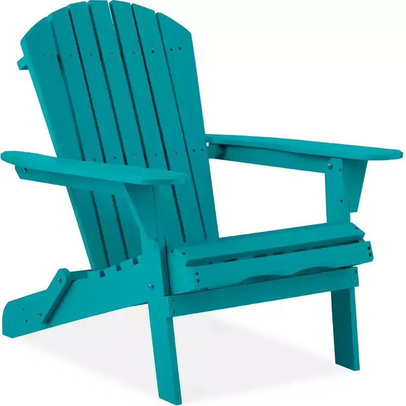 Chaise Adirondack pliante d'extérieur Best Choice Products, en bois, meuble de salon avec capacité de 158 kg