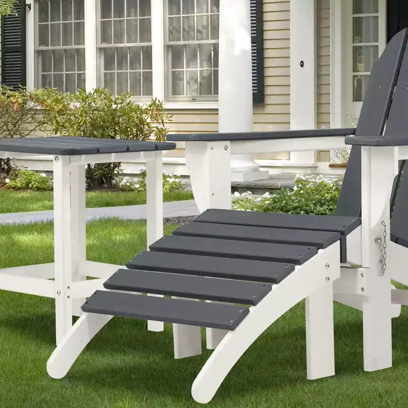 Aoodor Ottoman de jardin Adirondack – Repose-pieds de patio en HDPE résistant aux intempéries pour une relaxation ultime
