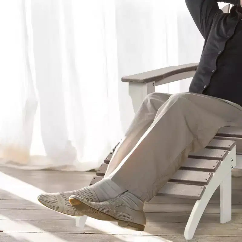 Aoodor Ottoman de jardin Adirondack – Repose-pieds de patio en HDPE résistant aux intempéries pour une relaxation ultime