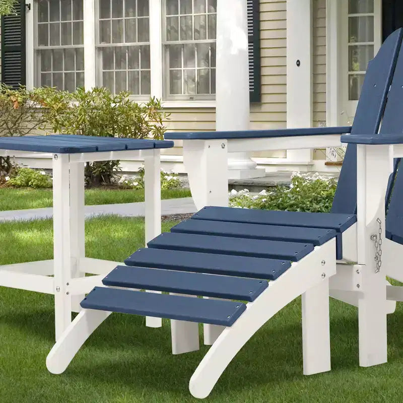 Aoodor Ottoman de jardin Adirondack – Repose-pieds de patio en HDPE résistant aux intempéries pour une relaxation ultime