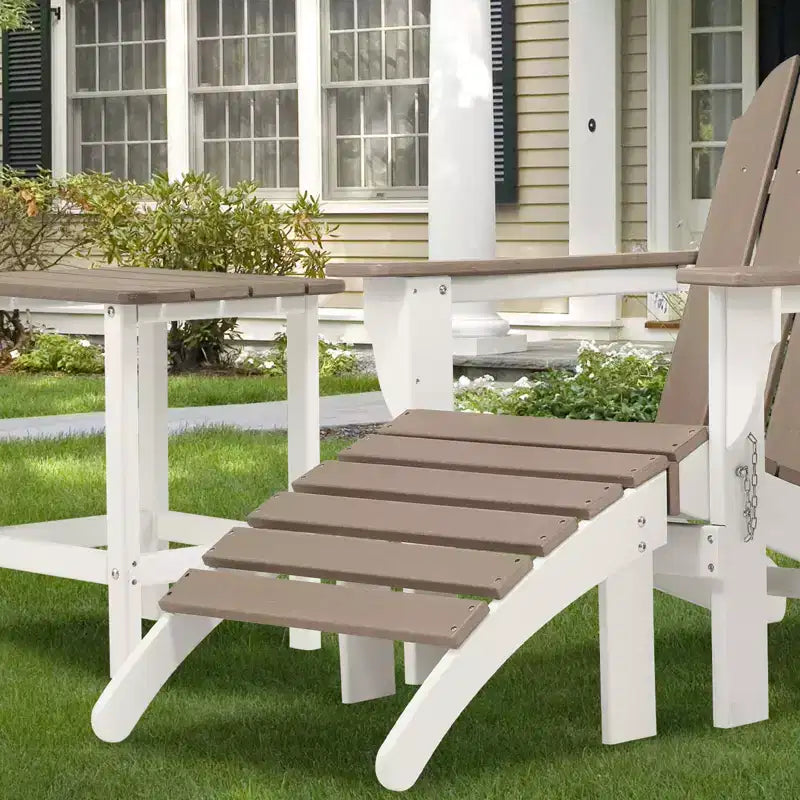 Aoodor Ottoman de jardin Adirondack – Repose-pieds de patio en HDPE résistant aux intempéries pour une relaxation ultime