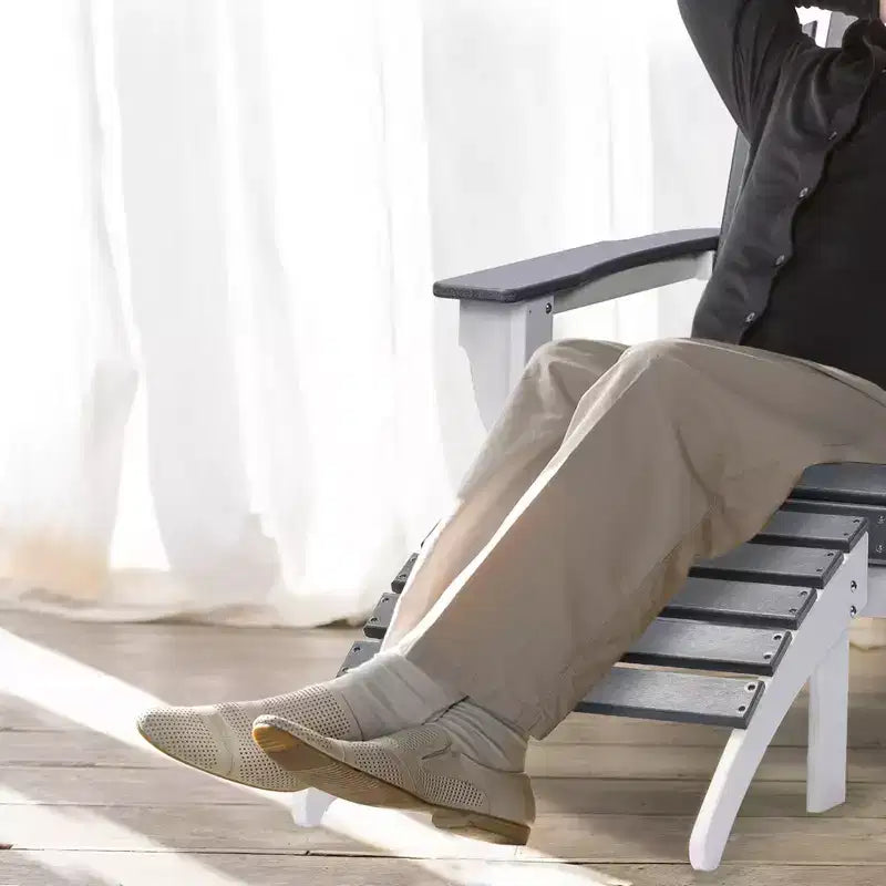 Aoodor Ottoman de jardin Adirondack – Repose-pieds de patio en HDPE résistant aux intempéries pour une relaxation ultime