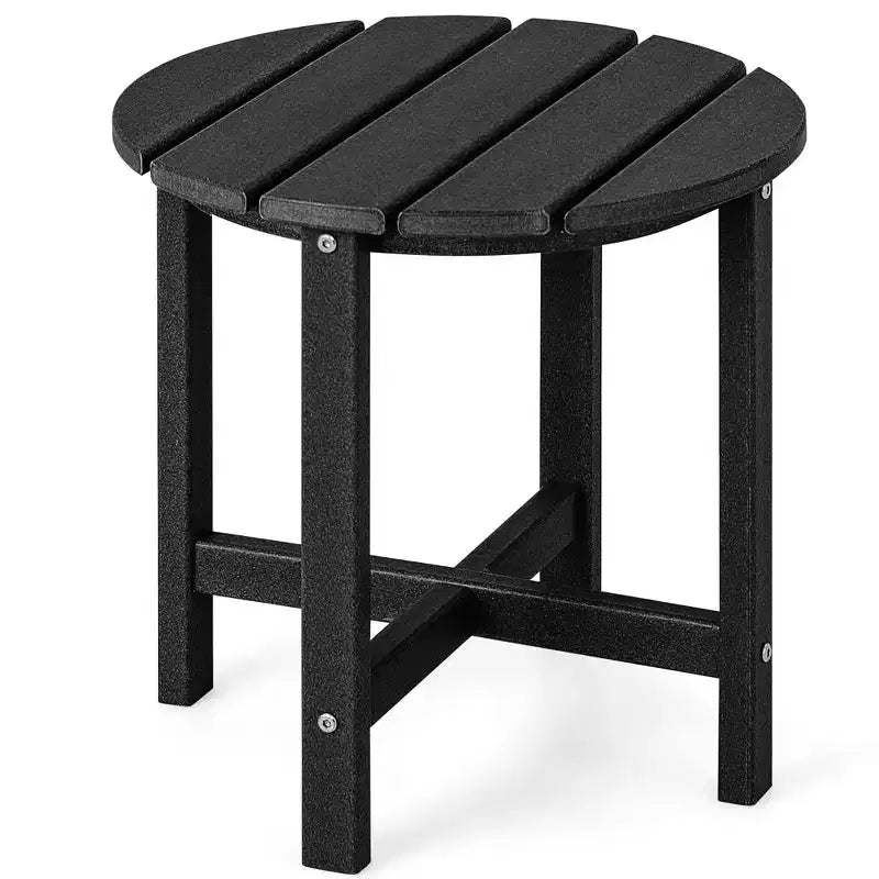 Costway Tavolino Rotondo Adirondack da Patio da 18'' Resistente alle Intemperie per Giardino in HDPE