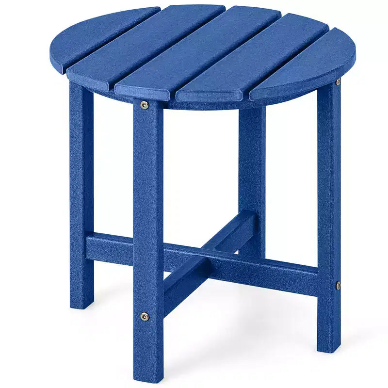 Costway Tavolino Rotondo Adirondack da Patio da 18'' Resistente alle Intemperie per Giardino in HDPE