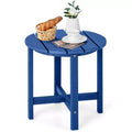 Costway Tavolino Rotondo Adirondack da Patio da 18'' Resistente alle Intemperie per Giardino in HDPE