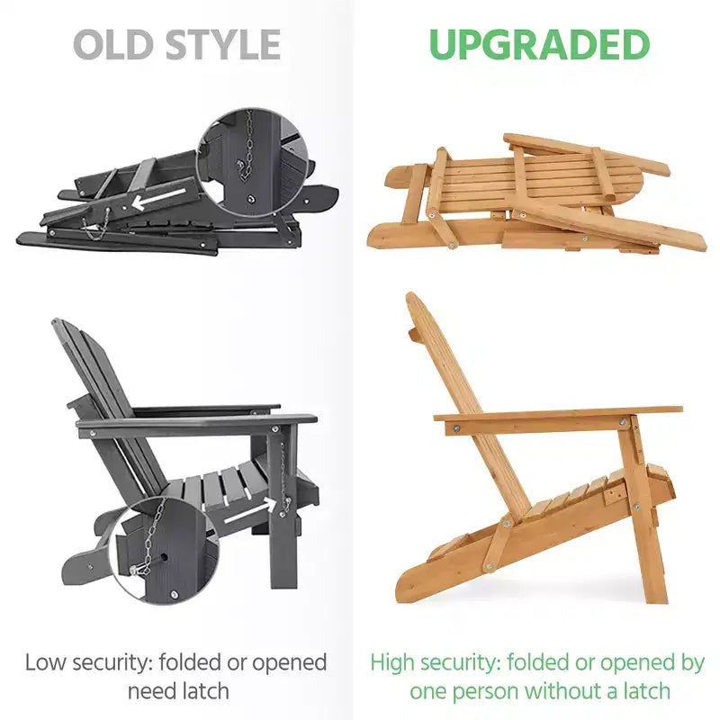 Yaheetech Sedia Pieghevole Adirondack in Legno Massello Sedia da Giardino Resistente alle Intemperie