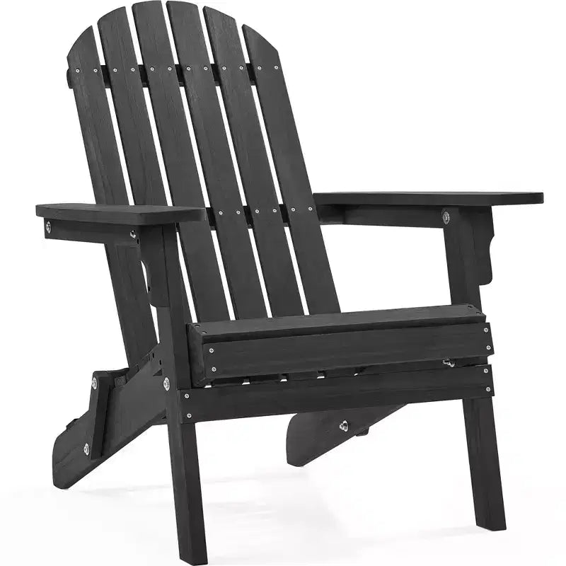 Yaheetech Sedia Pieghevole Adirondack in Legno Massello Sedia da Giardino Resistente alle Intemperie