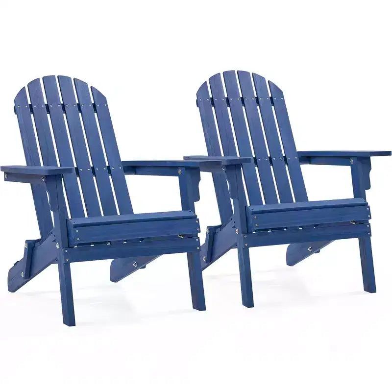 Yaheetech, set di 2 sedie pieghevoli Adirondack in legno massello per esterni