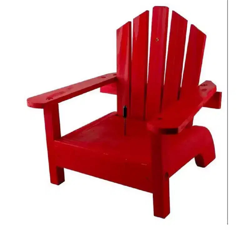 Mangiatoia per scoiattoli a forma di sedia Adirondack rossa Woodlink Lake & Cabin