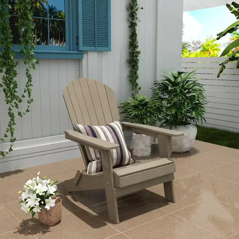 WestinTrends Dylan HIPS Chaise Adirondack pliante d'extérieur