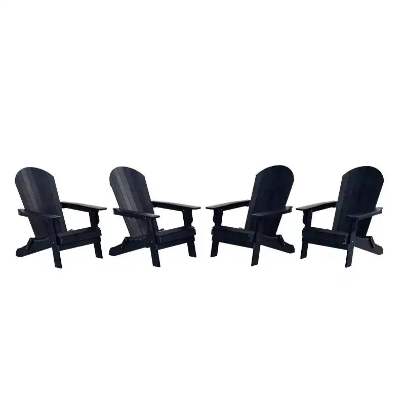 WestinTrends Tuscany Set di 4 Sedie Adirondack Pieghevoli da Esterno in HIPS