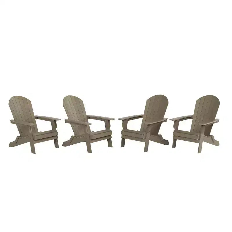 WestinTrends Tuscany Set di 4 Sedie Adirondack Pieghevoli da Esterno in HIPS