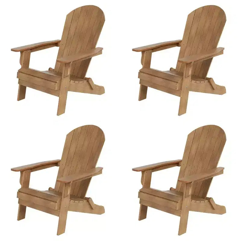 WestinTrends Tuscany Set di 4 Sedie Adirondack Pieghevoli da Esterno in HIPS