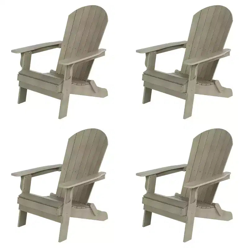 WestinTrends Tuscany Set di 4 Sedie Adirondack Pieghevoli da Esterno in HIPS