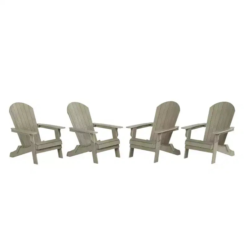 WestinTrends Tuscany Set di 4 Sedie Adirondack Pieghevoli da Esterno in HIPS