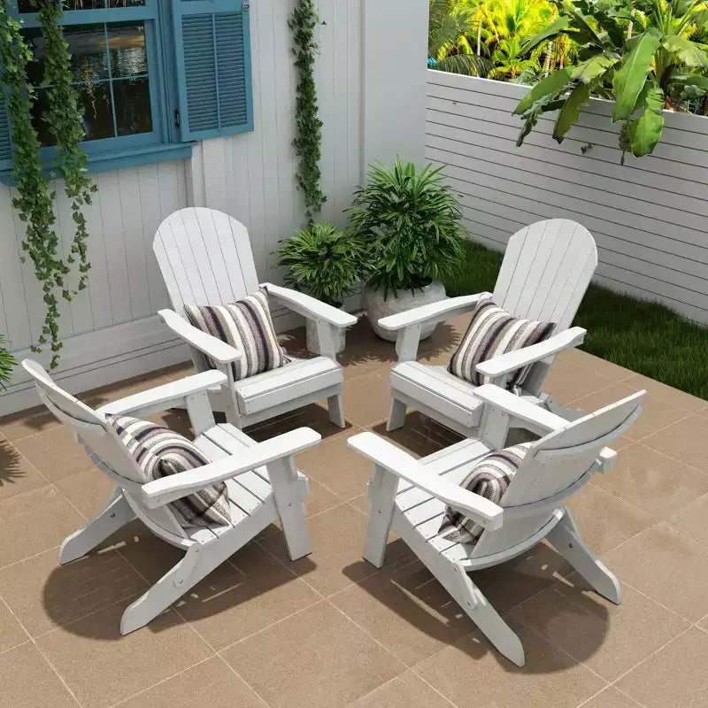 WestinTrends Tuscany Set di 4 Sedie Adirondack Pieghevoli da Esterno in HIPS