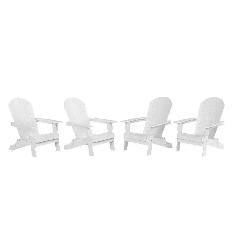 WestinTrends Tuscany Set di 4 Sedie Adirondack Pieghevoli da Esterno in HIPS