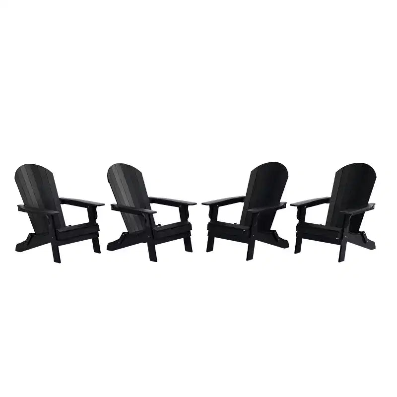 WestinTrends Tuscany Set di 4 Sedie Adirondack Pieghevoli da Esterno in HIPS