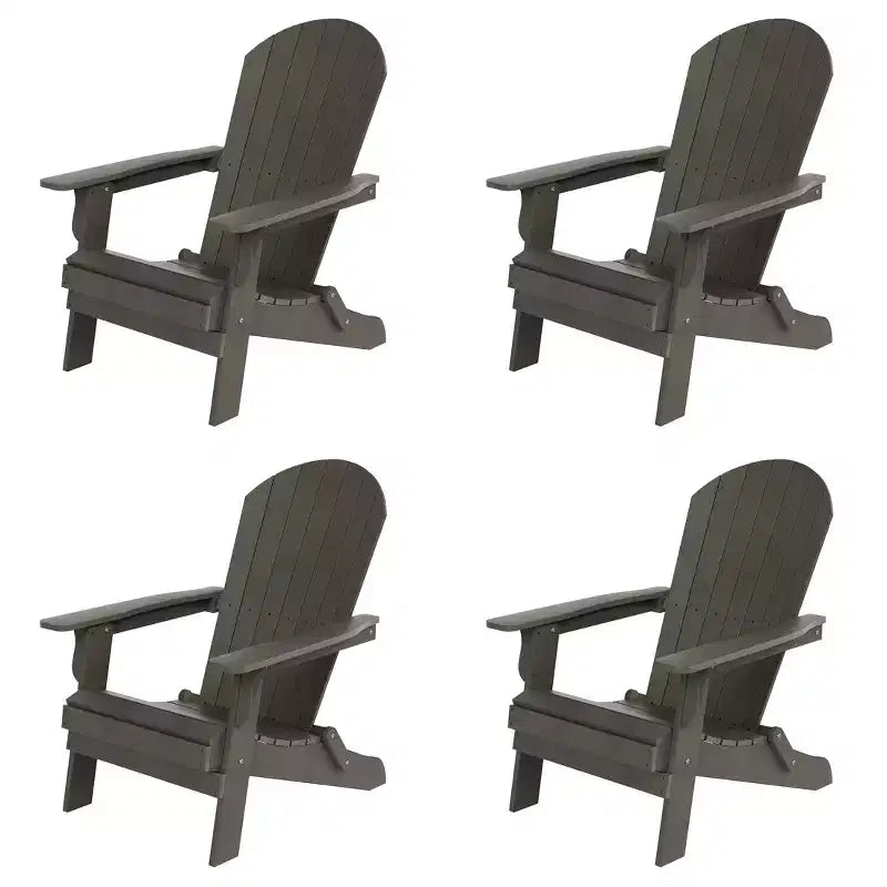 WestinTrends Tuscany Set di 4 Sedie Adirondack Pieghevoli da Esterno in HIPS