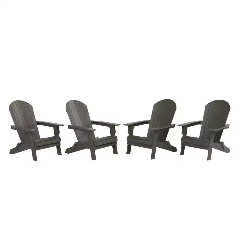 WestinTrends Tuscany Set di 4 Sedie Adirondack Pieghevoli da Esterno in HIPS