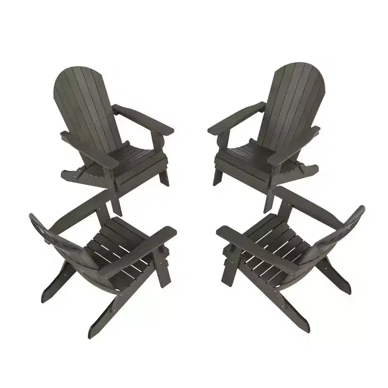 WestinTrends Tuscany Set di 4 Sedie Adirondack Pieghevoli da Esterno in HIPS