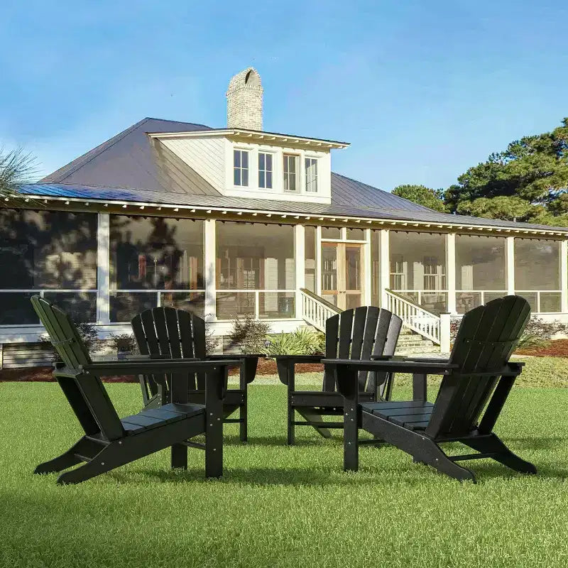 WestinTrends Chaises Adirondack d'extérieur en PEHD Dylan pour patio (Lot de 4)