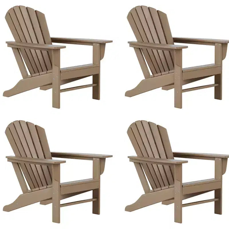 WestinTrends Dylan HDPE Outdoor Patio Adirondack Chair (Set of 4)
