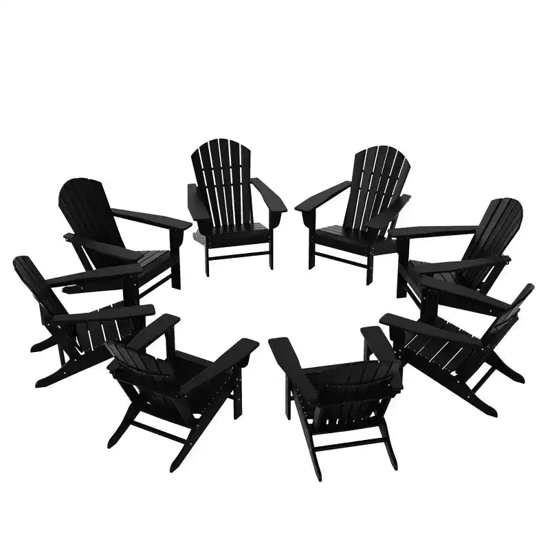 WestinTrends Dylan Sedia da Patio Esterno Adirondack in HDPE (Set da 8)