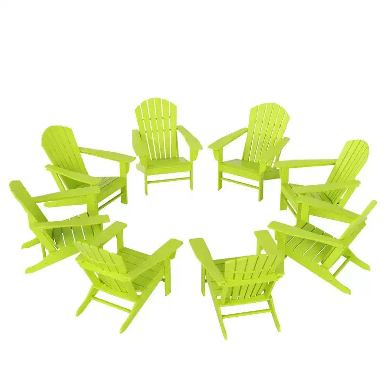 WestinTrends Dylan Sedia da Patio Esterno Adirondack in HDPE (Set da 8)