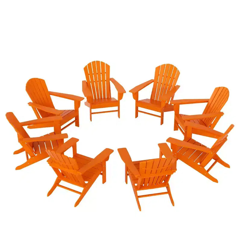 WestinTrends Dylan Sedia da Patio Esterno Adirondack in HDPE (Set da 8)