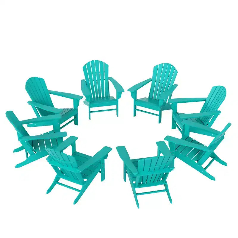 WestinTrends Dylan Sedia da Patio Esterno Adirondack in HDPE (Set da 8)