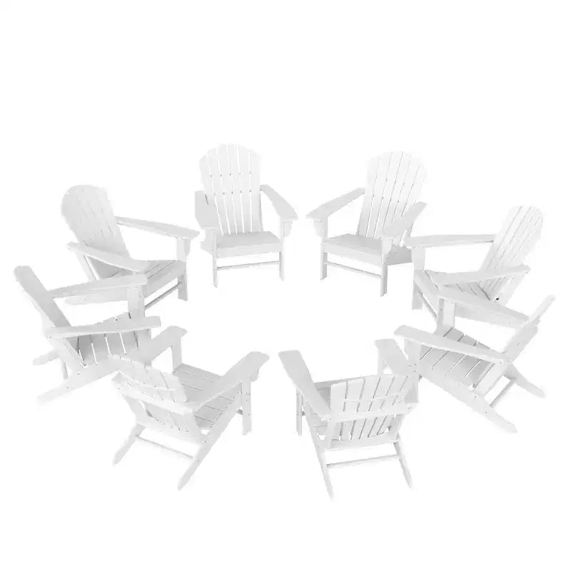 WestinTrends Dylan Sedia da Patio Esterno Adirondack in HDPE (Set da 8)