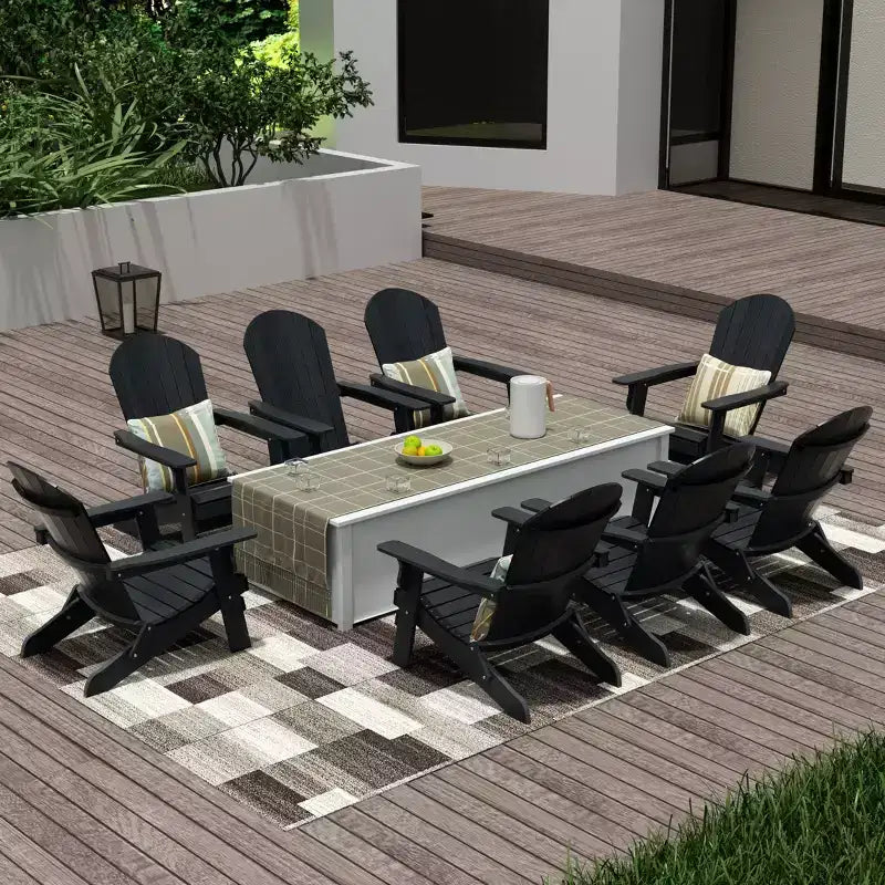WestinTrends Sedia Adirondack Pieghevole da Esterno Tuscany HIPS (Set da 8)