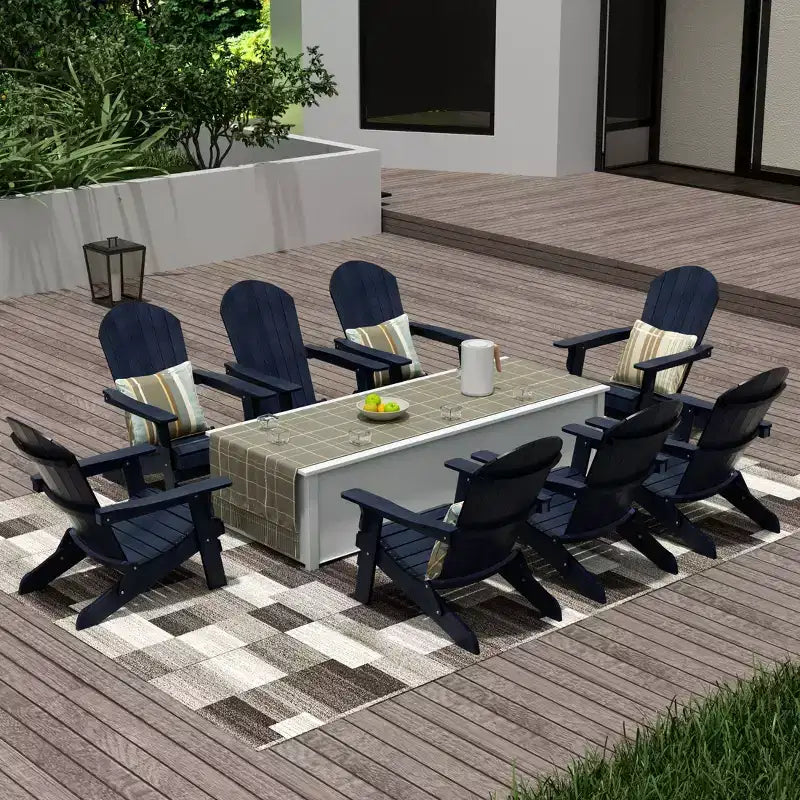 WestinTrends Sedia Adirondack Pieghevole da Esterno Tuscany HIPS (Set da 8)