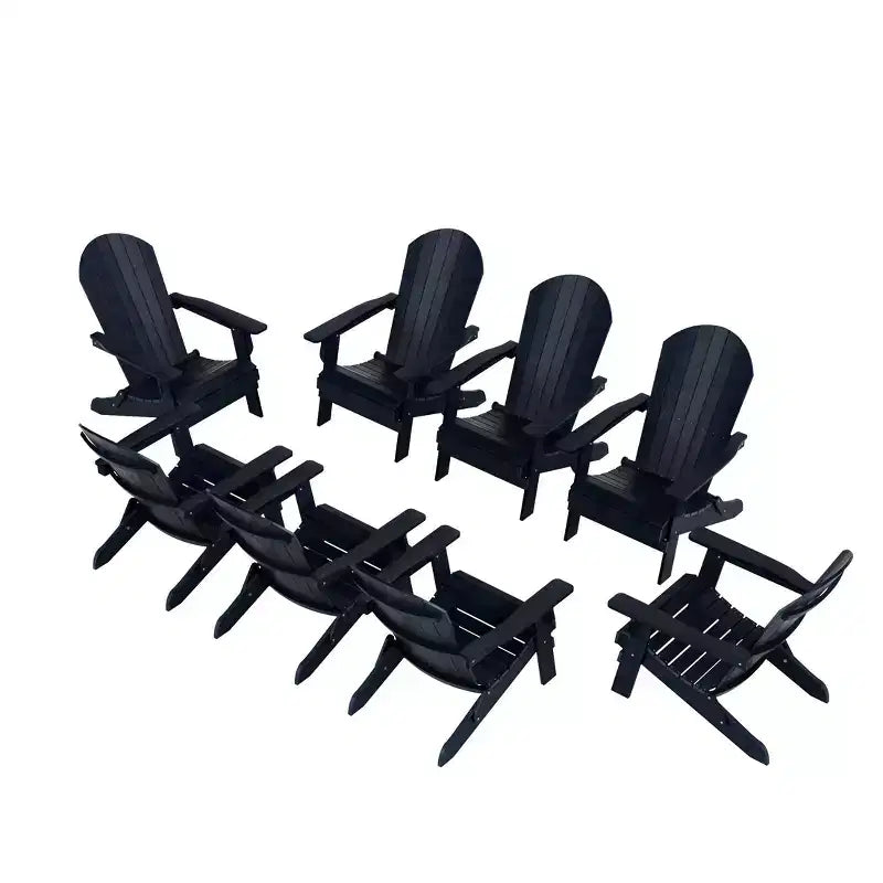 WestinTrends Sedia Adirondack Pieghevole da Esterno Tuscany HIPS (Set da 8)