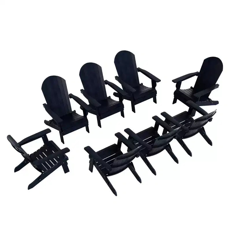 WestinTrends Sedia Adirondack Pieghevole da Esterno Tuscany HIPS (Set da 8)