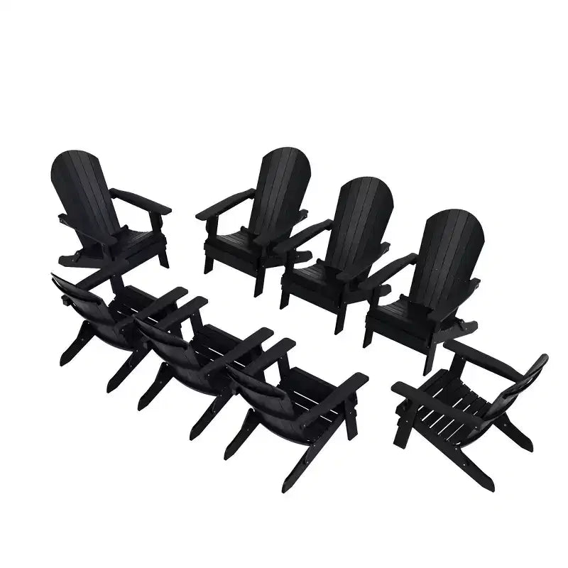 WestinTrends Sedia Adirondack Pieghevole da Esterno Tuscany HIPS (Set da 8)
