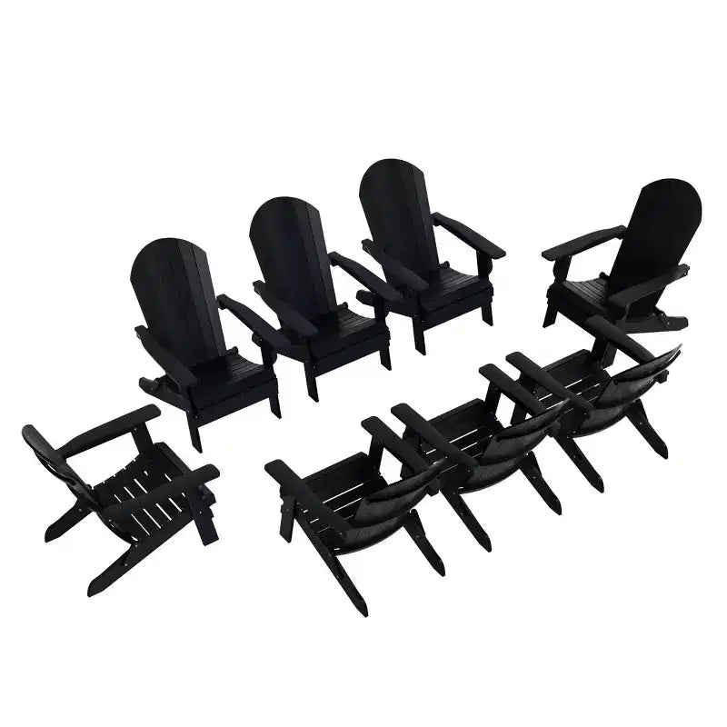 WestinTrends Sedia Adirondack Pieghevole da Esterno Tuscany HIPS (Set da 8)