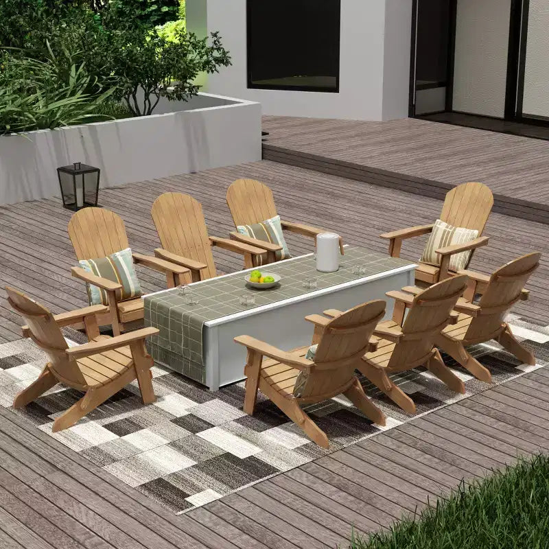 WestinTrends Sedia Adirondack Pieghevole da Esterno Tuscany HIPS (Set da 8)