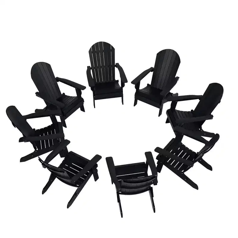 WestinTrends Sedia Adirondack Pieghevole da Esterno Tuscany HIPS (Set da 8)