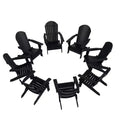 WestinTrends Sedia Adirondack Pieghevole da Esterno Tuscany HIPS (Set da 8)