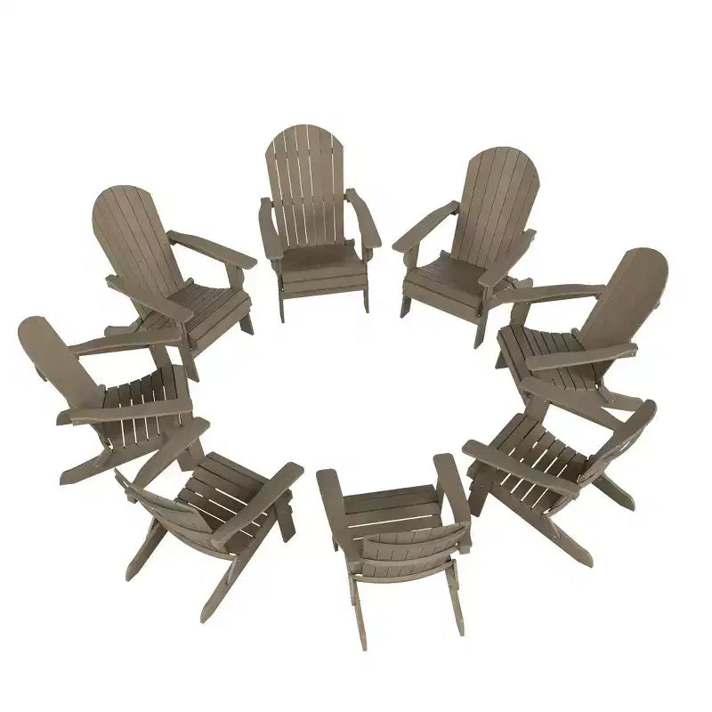 WestinTrends Sedia Adirondack Pieghevole da Esterno Tuscany HIPS (Set da 8)