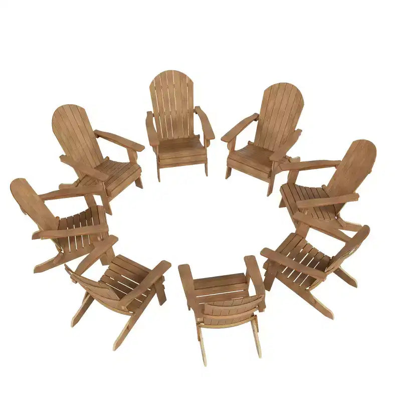 WestinTrends Sedia Adirondack Pieghevole da Esterno Tuscany HIPS (Set da 8)