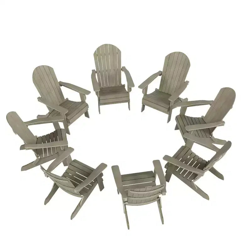 WestinTrends Sedia Adirondack Pieghevole da Esterno Tuscany HIPS (Set da 8)